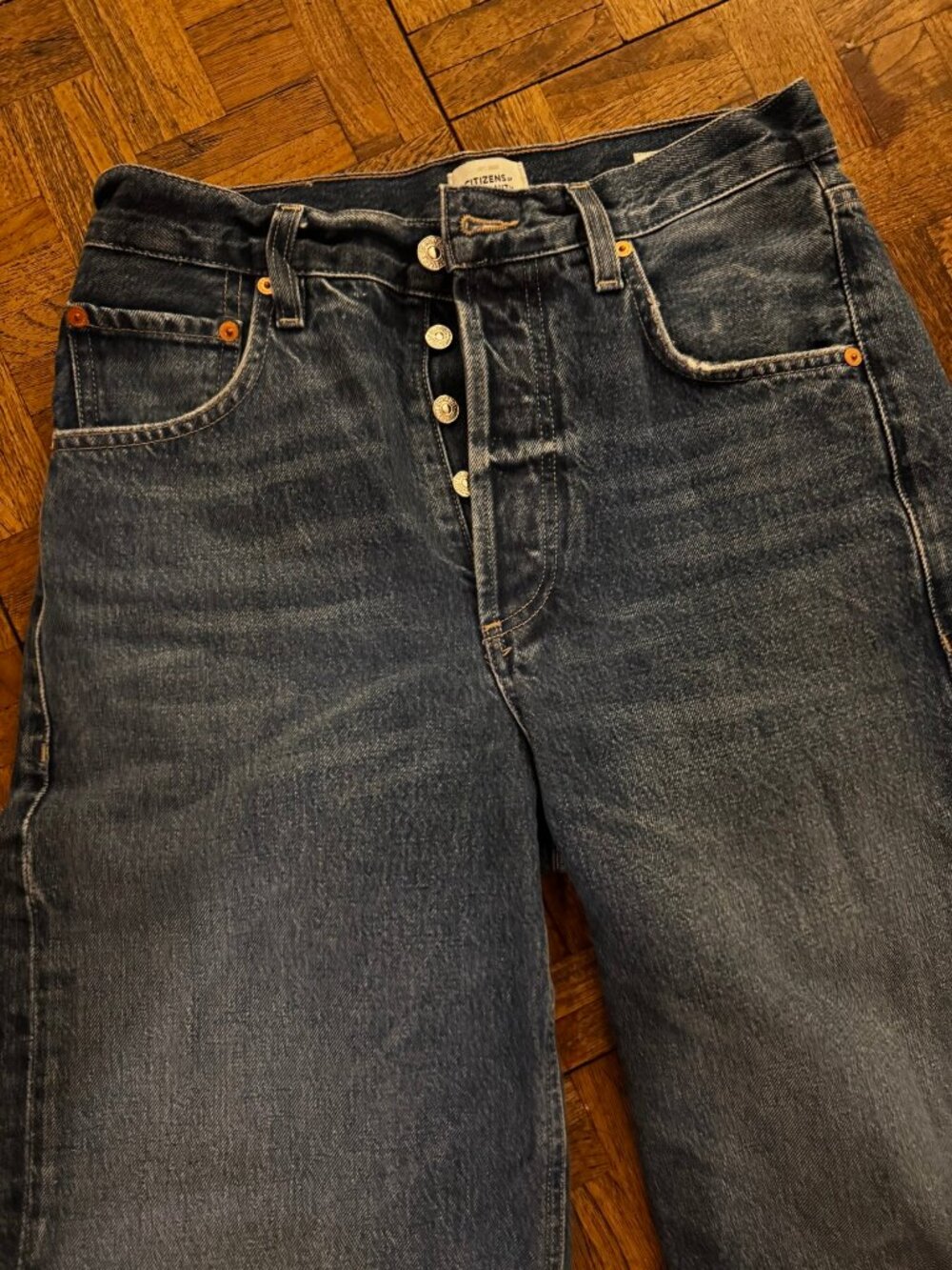 Citizens of Humanity Ayla Dark Wash Wide-Leg Jeans, Size 26